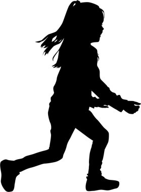 Çalışan çocuk siluet.