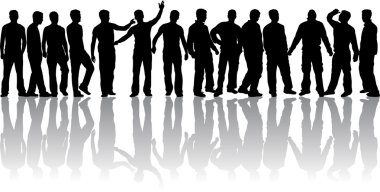 bir adamın Silhouettes.