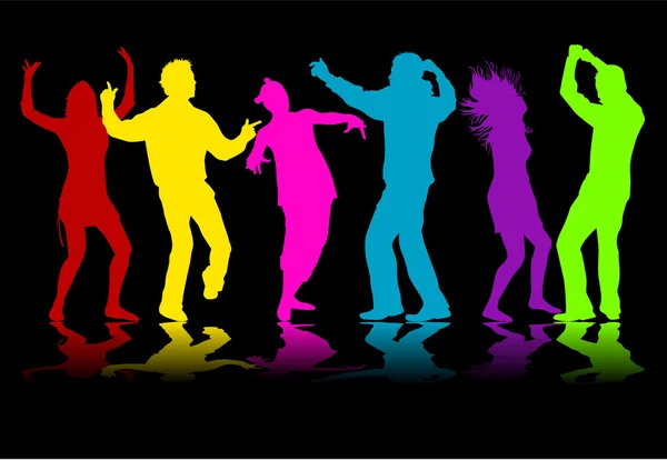 Dansen silhouetten — Stockvector