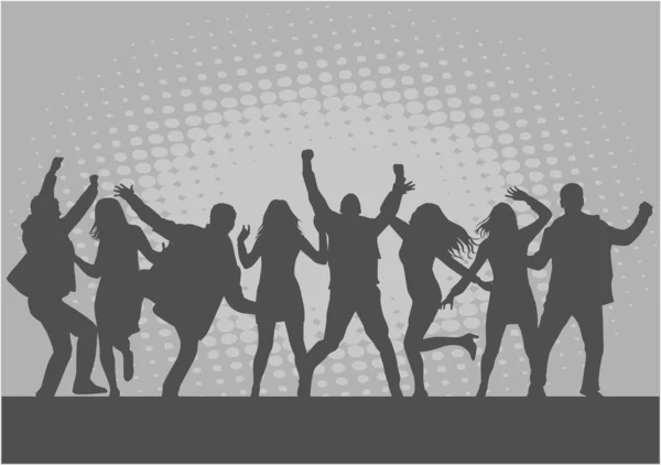 Dansen silhouetten — Stockvector