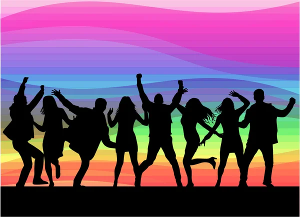 Dansen silhouetten — Stockvector