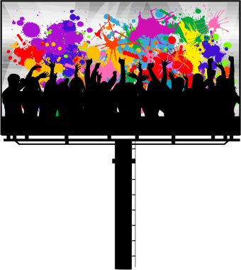 Billboard - insanlar dans afiş