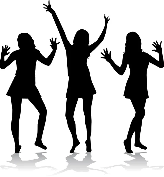 Dancing silhouettes — Stock Vector