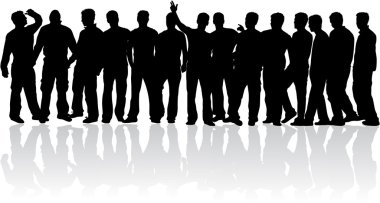 bir adamın Silhouettes. 