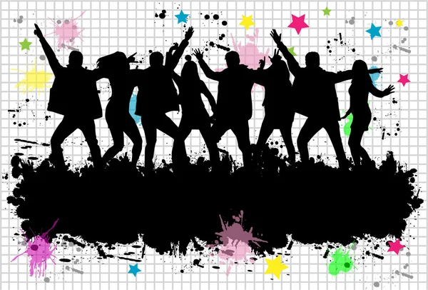 Dansen silhouetten — Stockvector