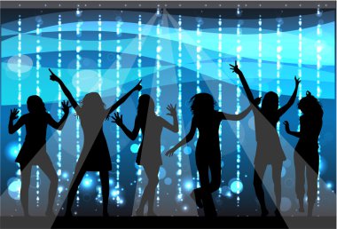 Dans eden insanlar siluetleri