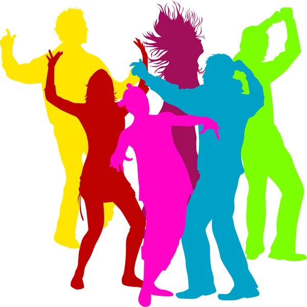 Dansen silhouetten — Stockvector