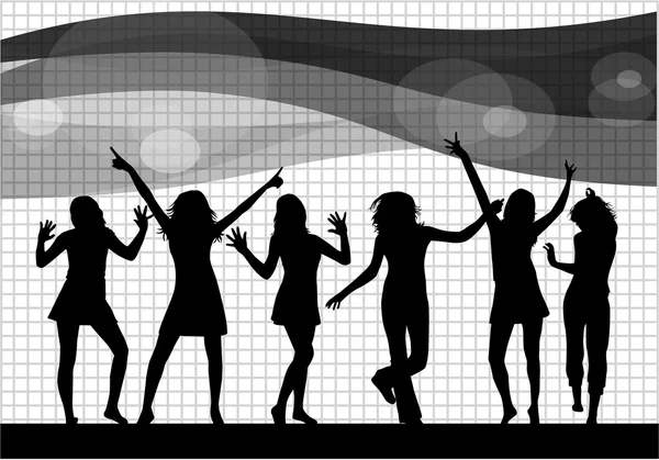 Dansen silhouetten — Stockvector