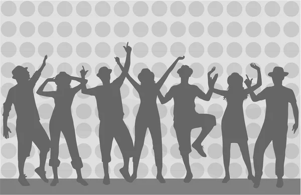 Dansen silhouetten — Stockvector