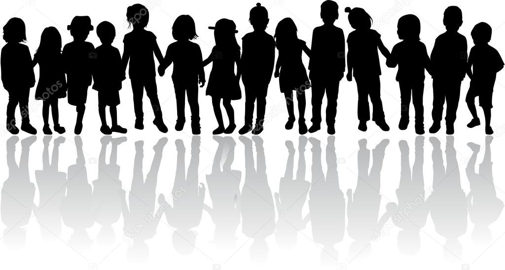 children silhouette