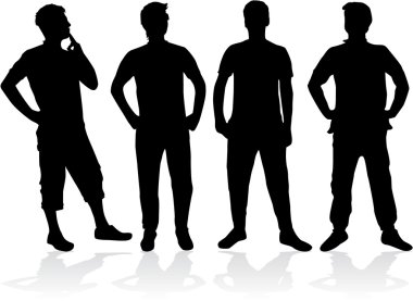 Erkekler silhouettes
