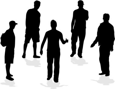 bir adamın Silhouettes.
