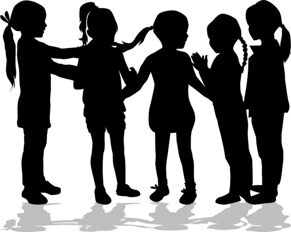 Silhouette per bambini. Lavori vettoriali . — Vettoriale Stock