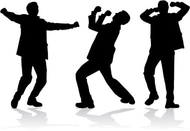 İnsanların kavramsal siluetleri .