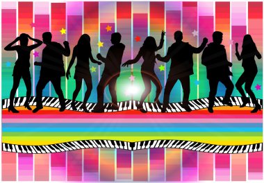 İnsanların kavramsal siluetleri .