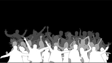 İnsanların kavramsal siluetleri .