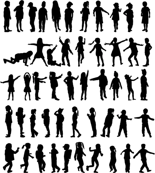Conceptuele silhouetten van mensen . — Stockvector