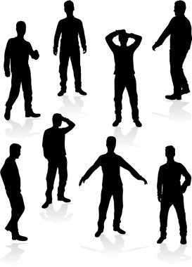 Bir adamın silueti.