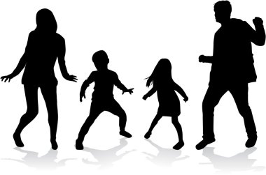 Dans eden insanlar siluetleri.