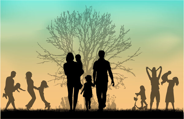 Семейные силуэты в природе
.