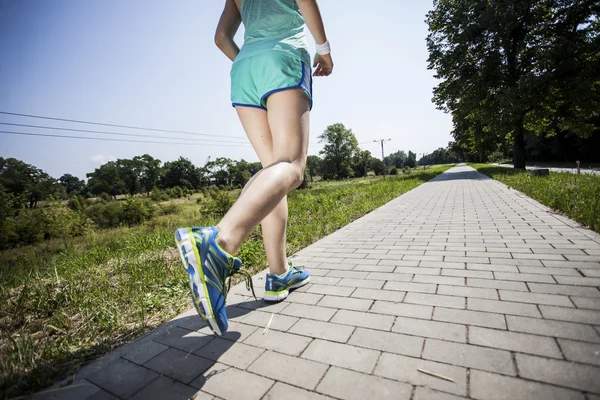 Jogging på morgonen — Stockfoto