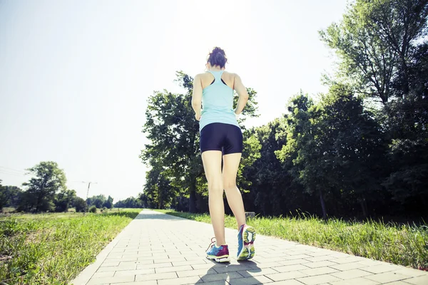 Jogging på morgonen — Stockfoto