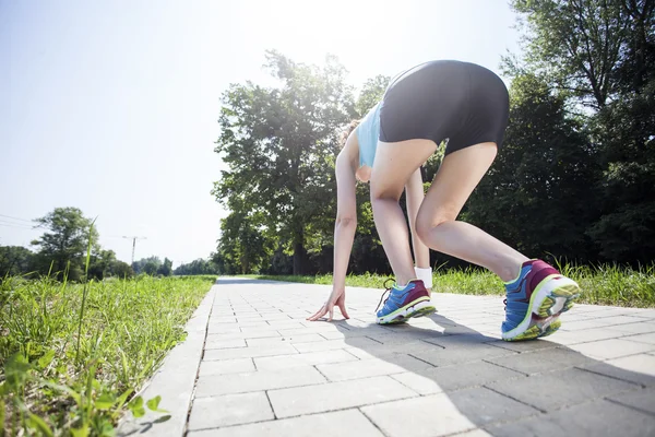 Sprinter startposition — Stockfoto