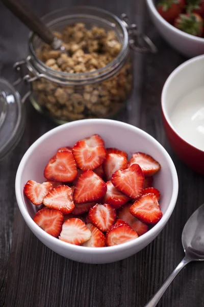 Delicioso postre de fresa — Foto de Stock