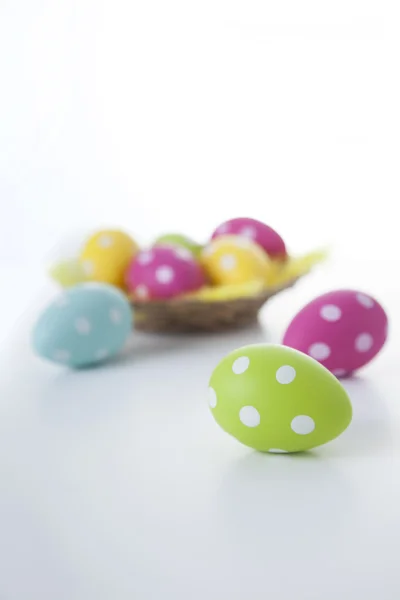 Easter eggs on white background — Stock Photo, Image