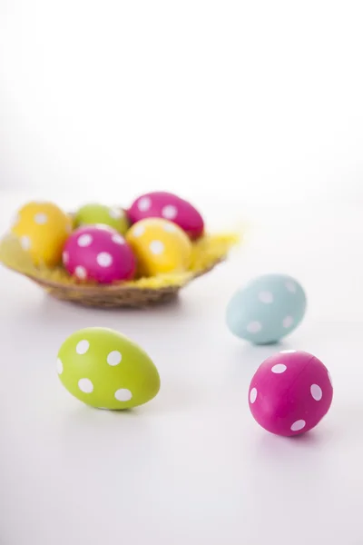 Easter eggs on white background — Stock Photo, Image