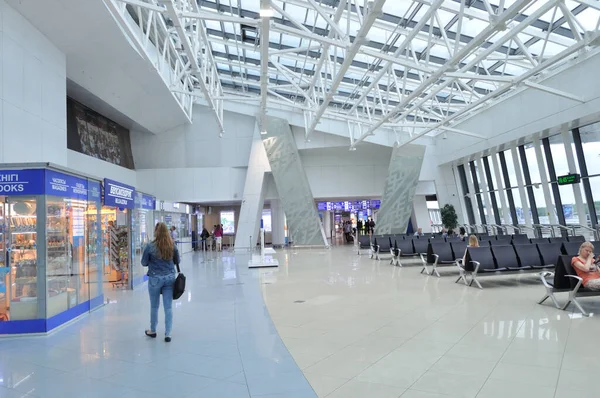 Minsk Belarus June 2016 Interior Terminal Bandar Udara Nasional Minsk — Stok Foto