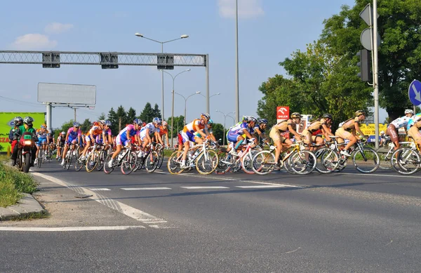 Cyclists Stage Tour Pologne Sochaczew Warsaw August 2010 Warsaw Poland — Stock Photo, Image