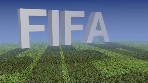 Po srážce s fotbal FIFA — Stock video