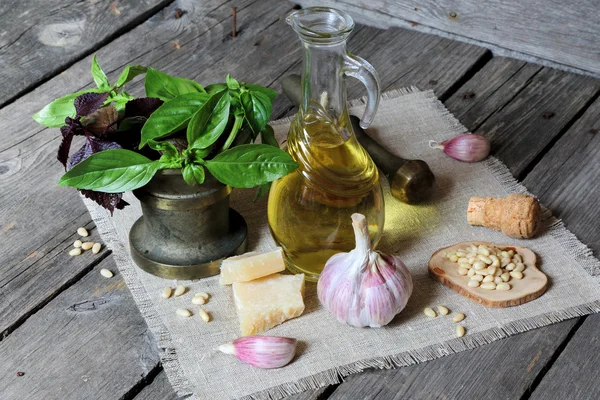 Set of herbs, spices and other products for the preparation of I — Stock Photo, Image