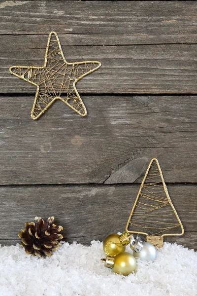 Christmas arrangement with vintage ornaments — Stock Photo, Image
