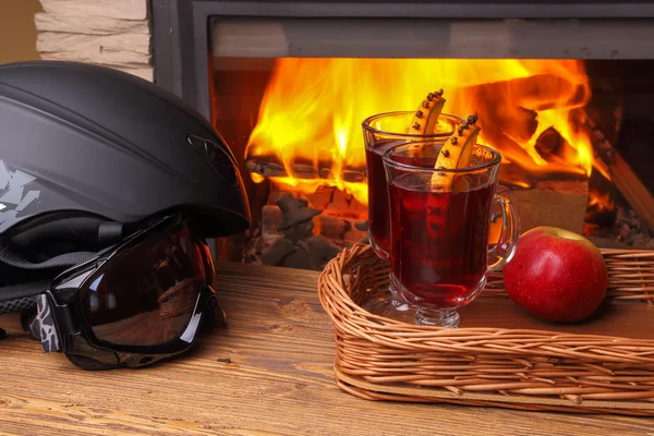 Mulled wine apres ski — Stock Photo, Image