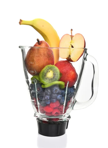 Blender gevuld met Fruit — Stockfoto