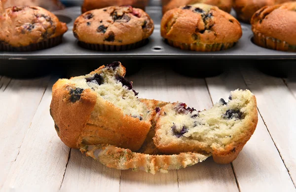 Blueberry Muffins Closeup — Stockfoto