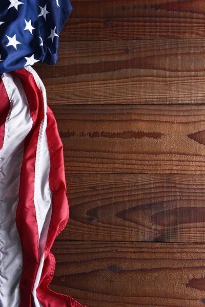 Drapeau américain sur bois vertical — Photo