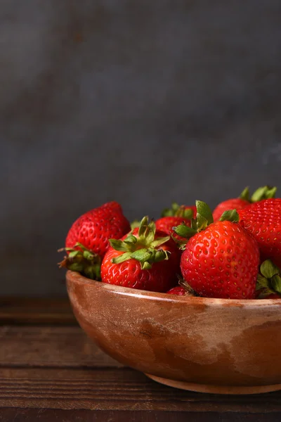 Closeup Bowl of Strawberry — Stok Foto