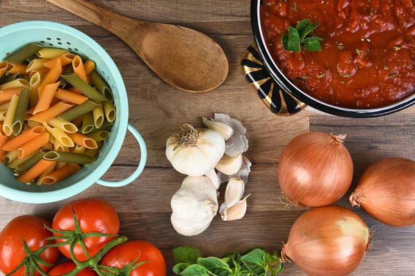 İtalyan yemeği malzemeler — Stok fotoğraf