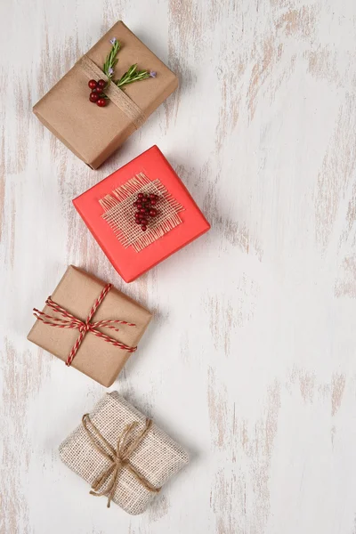 Four Presents with Copy Space — Stock Photo, Image