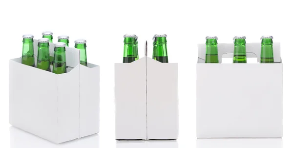 Drie zes Packs van bier — Stockfoto