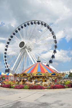 New Ferris Wheel Navy Pier clipart
