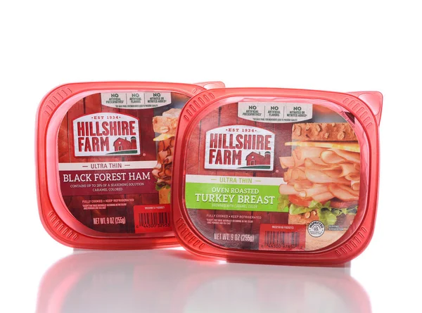 Irvine California November 2020 Two Packages Hillshire Farm Lunch Meats — 图库照片