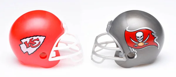 Irvine California Jan 2021 Helmets Tampa Bay Buccaneers Kansas City — Stock Photo, Image