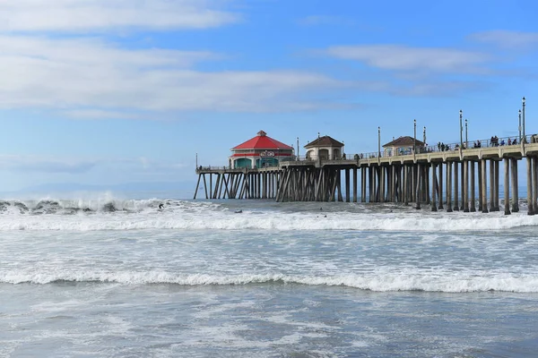 Huntington Beach California Jan 2020 Huntington Beach Pier Ruby Restaurant — Fotografia de Stock