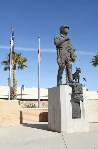 Chiriaco Summit December 2016 General Patton Memorial Museum Statue General — Stock Photo, Image