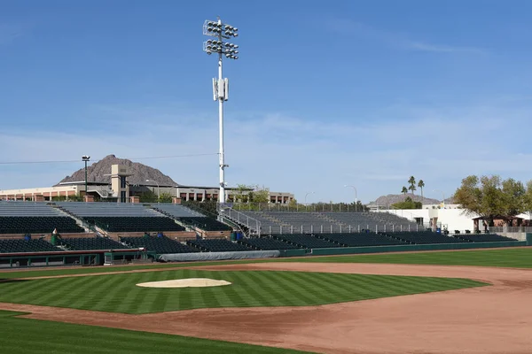 Scottsdale Arizona Dec 2016 Scottsdale Stadium Patrząc Złożony Prawej Trybuny — Zdjęcie stockowe
