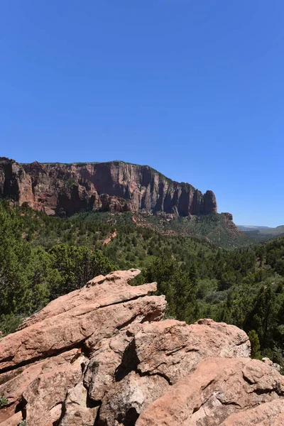 Kolob Canyons Táj Zion Nemzeti Parkban Park Északnyugati Sarkában Keskeny — Stock Fotó